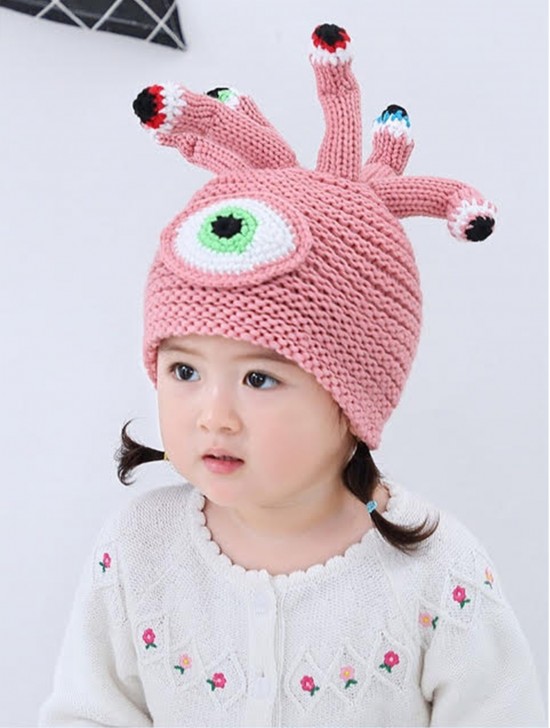 Little Kid's Alien Themed Knitted Hat